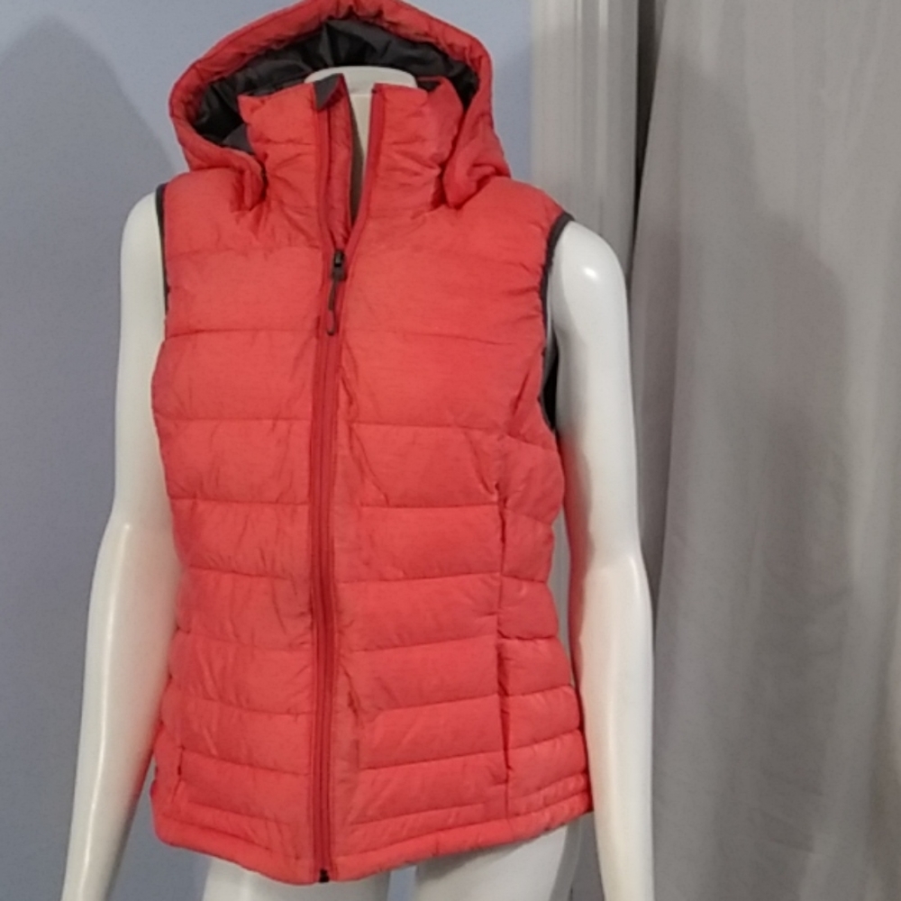 Tangerine Vest Jacket with Removable Hood